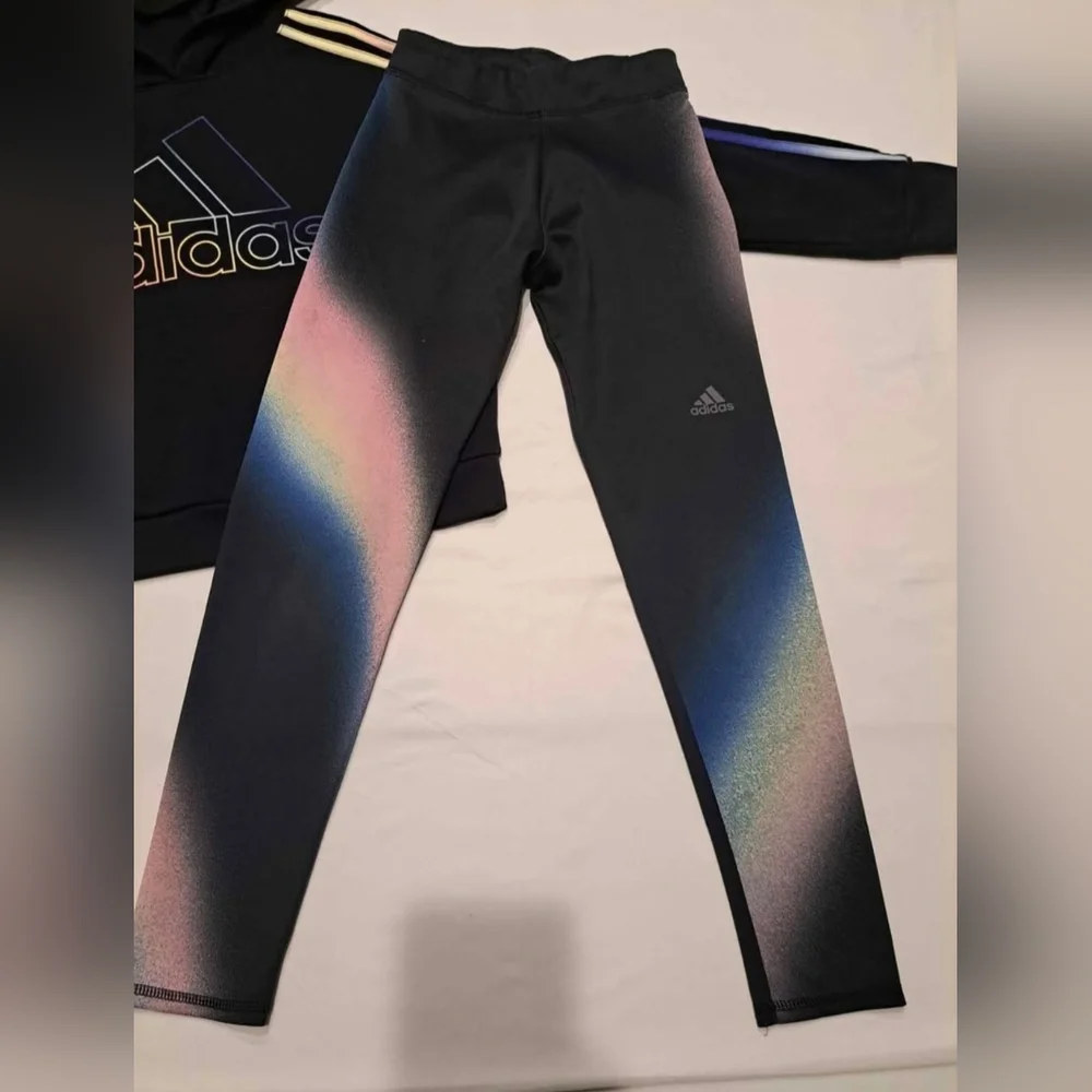 Girls Adidas Hoodie And Leggings Set Size Medium 10/12